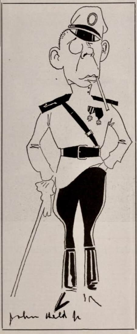 Erich Von Stroheim caricature by John Held Jr.