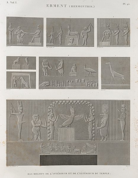 Pl.95 - Bas-reliefs de l'intérieur et de l'extérieur du temple