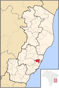 Location in the Espírito Santo