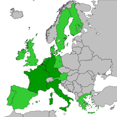 Europeiska kol- och stålgemenskapens utbredning