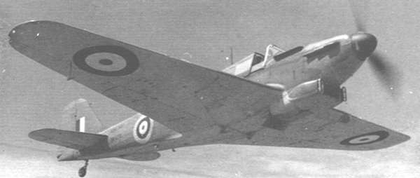Fulmar Mk II, identified by the small additional air inlets on either side of the chin