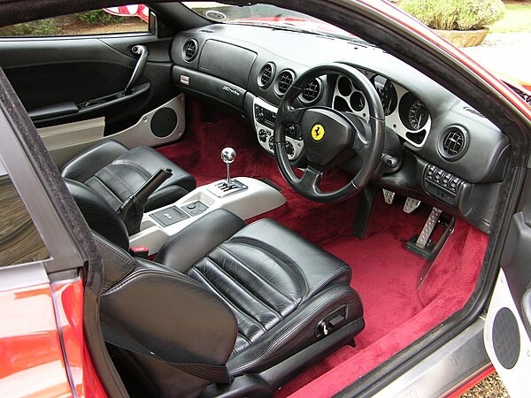 Interior. This 360 has the 6-speed gated manual transmission