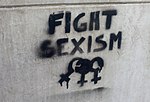 Fight sexism graffiti in Turin November 2016