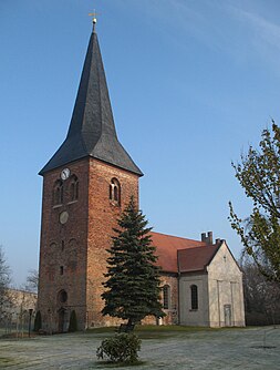 Village church in Flatow (November 2011)