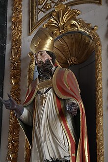 Fougères (35) Église Saint-Sulpice - Intérieur - Statue de Saint-Sulpice-Sévère - 05.jpg