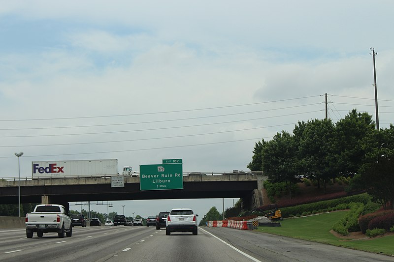 File:Georgia I85nb Exit 102 1 mile.jpg