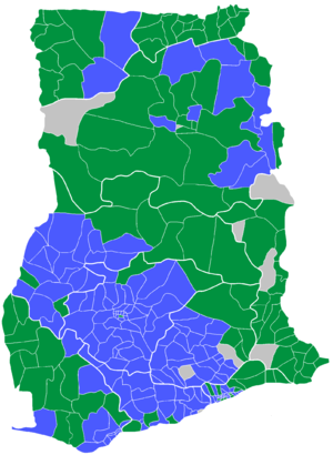 Ghanaian Presidential Election, 2016 - Result by Constituencies.png