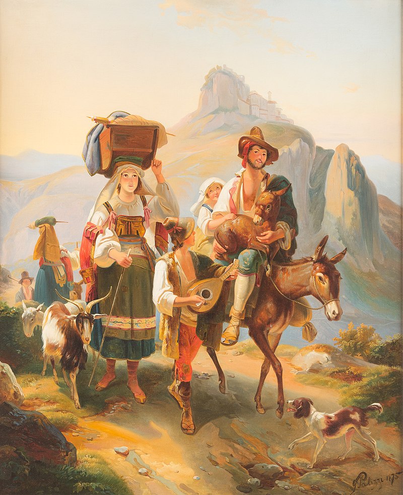 Giuseppe Palizzi Hirtenfamilie in den Abruzzen 1875.jpg