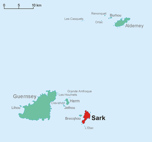 サーク島の位置