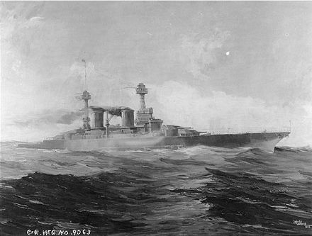 1922 artist impression of the design of the Lexington class battlecruisers