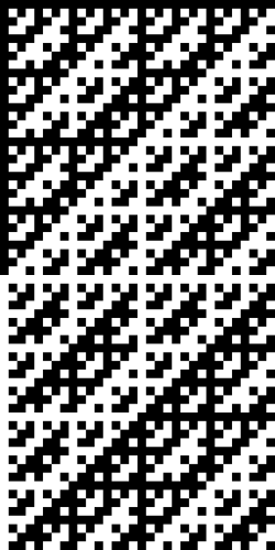 Matrix of the Augmented Hadamard code [32, 6, 16] for the Reed-Muller code (1, 5) of the NASA space probe Mariner 9 Hadamard-Code.svg