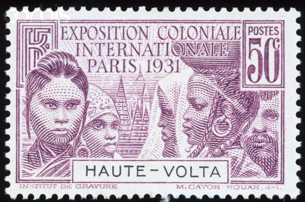 Upper Volta stamp of 1931, marking the Paris Colonial Exhibition