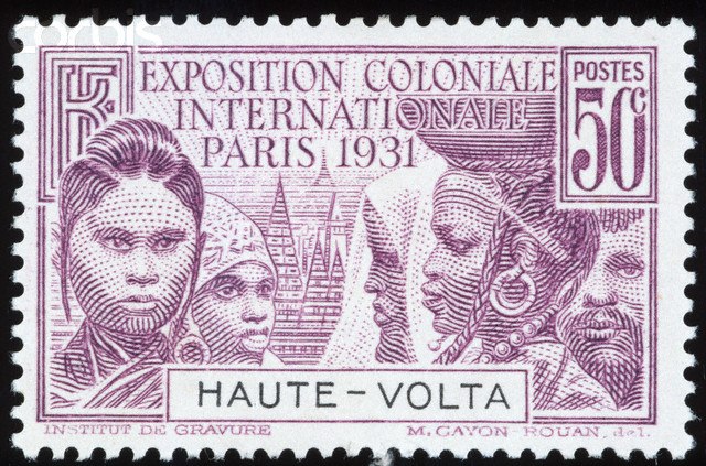 Upper Volta stamp of 1931, marking the Paris Colonial Exhibition