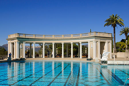 Colonnade in Neptune Pool, Hearst Castle