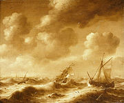 Plavba ve vichřici, cca. 1656, National Maritime Museum