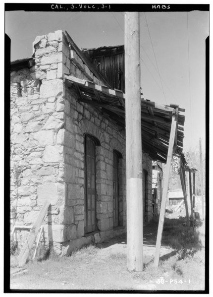 File:Historic American Buildings Survey Roger Sturtevant, Photographer Apr. 6, 1934 VIEW FROM SOUTH-EAST - Stone Store, Main Street, Volcano, Amador County, CA HABS CAL,3-VOLC,3-1.tif