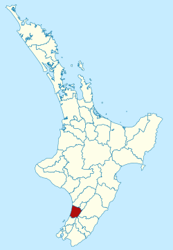 Horowhenua district within the North Island