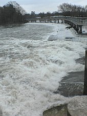Hurley weir with all 4 gates open Hurley4gatesholes.jpg