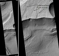 Hydraotes Chaos, as seen by HiRISE. Click on image to see channels and layers. Scale bar is 1000 metres long. Image in Oxia Palus quadrangle.