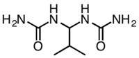 Structural formula of isobutylidenediurea