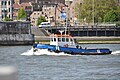 Nederlands: Sleepboot OCEAAN afvarend op de Nieuwe Maas voor Rotterdam.