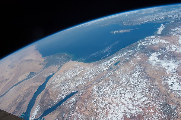 Aerial view of the Eastern Mediterranean