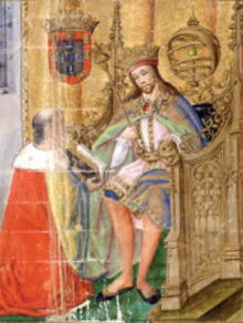Illuminated Portrayel of King Duarte I of Portugal, Rui de Pina.PNG