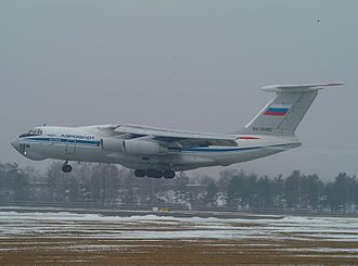 An Ilyushin Il-76, similar to the aircraft that caused the wake turbulence. Ilyushin Il-76TD, Aeroflot AN0330844.jpg