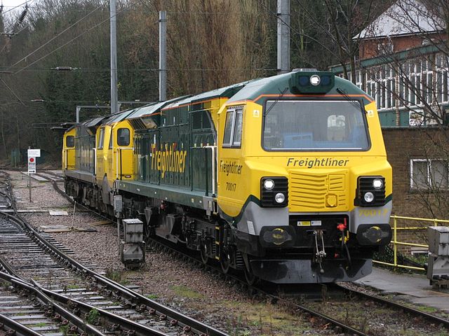Two PowerHaul locomotives at Ipswich in January 2012