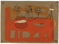 Júlia Vajda Last Supper II, 1948, pencil, tempera, paper, 14.8 x 19 cm