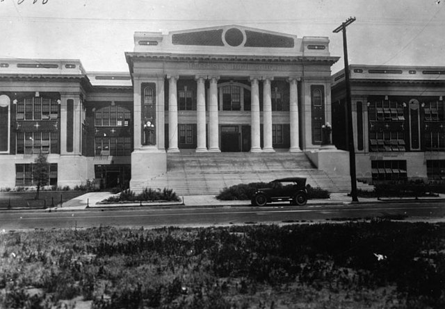 Jefferson High Original School from the Front, 1920