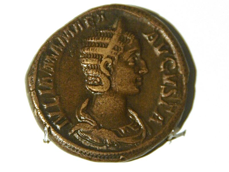 File:Julia Mamaea - Roman sestertius - 3rd cent. AD - Museu d'Arqueologia de Catalunya - Barcelona 2014.JPG