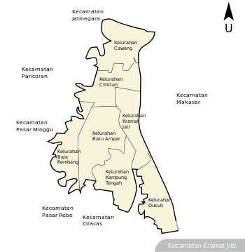 Map of Kramat Jati, Jakarta Timur