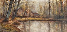 Kees Terlouw - Thatched Cottage in a Lake Landscape.jpg