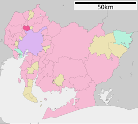 Lokasi Kitanagoya di Prefektur Aichi