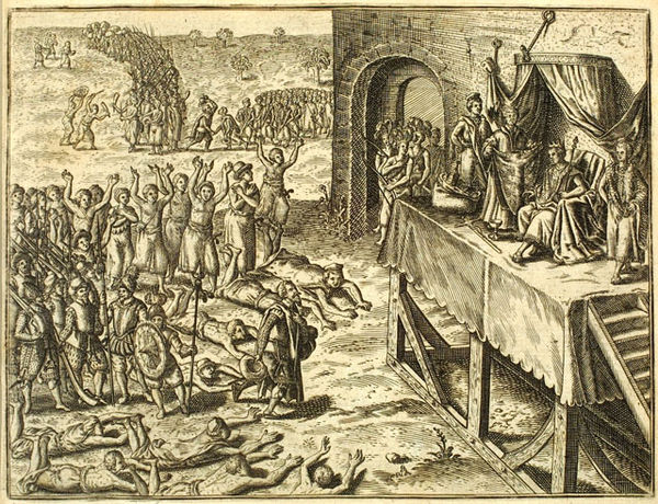 An image depicting Portuguese encounter with Kongo royal family