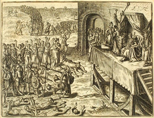 An image depicting Portuguese encounter with Kongo royal family