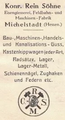 Produktbeschreibung und Firmenlogo, 1923