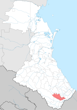 Курахский район на карте