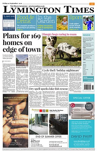 <i>Lymington Times and New Milton Advertiser</i> Weekly English newspaper