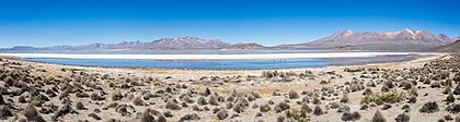 Laguna de Salinas, um deserto de sal dentro da Reserva nacional de Salinas e Aguada Blanca na região de Arequipa, Peru. (definição 15 499 × 4 151)