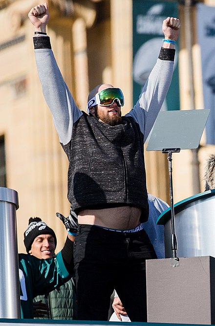 Johnson during the Eagles' Super Bowl LII victory parade