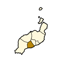 Localisation de Tías dans l'île de Lanzarote.