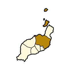 Extensión del término municipal dentro de Lanzarote