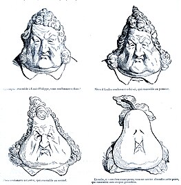 Karikatur von König Louis Philippe von Honoré Daumier 1831