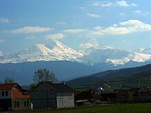 Ljuboten peak, Šar Mountains, view from the Uroševac.jpg