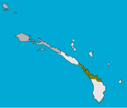 Umístění Namatanai Rural LLG v okrese Namatanai v provincii New Ireland v Papui-Nové Guineji