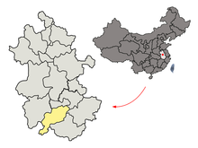 Location of Chizhou Prefecture within Anhui (China).png