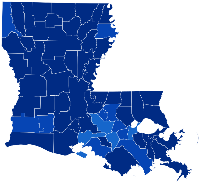 Louisiana Presidential Election Results 1932.svg