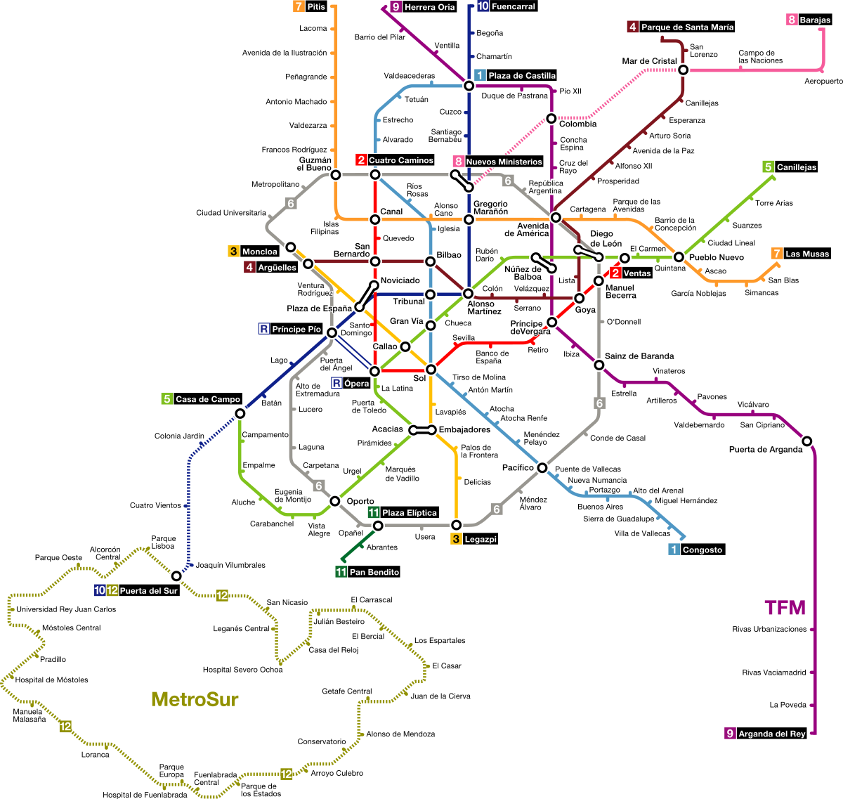 Кольцевая линия метро мадрид. Метро Мадрида схема. Схема метро Мадрида 2022. План метро Мадрида. Схема метро Мадрида 2023.